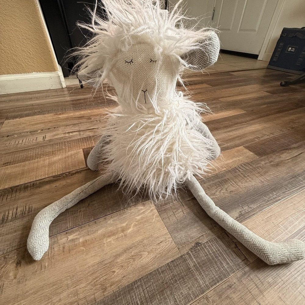 Restoration Hardware Baby & Child Wooly Plush Lamb Nursery Decor 22" Sheep Toy